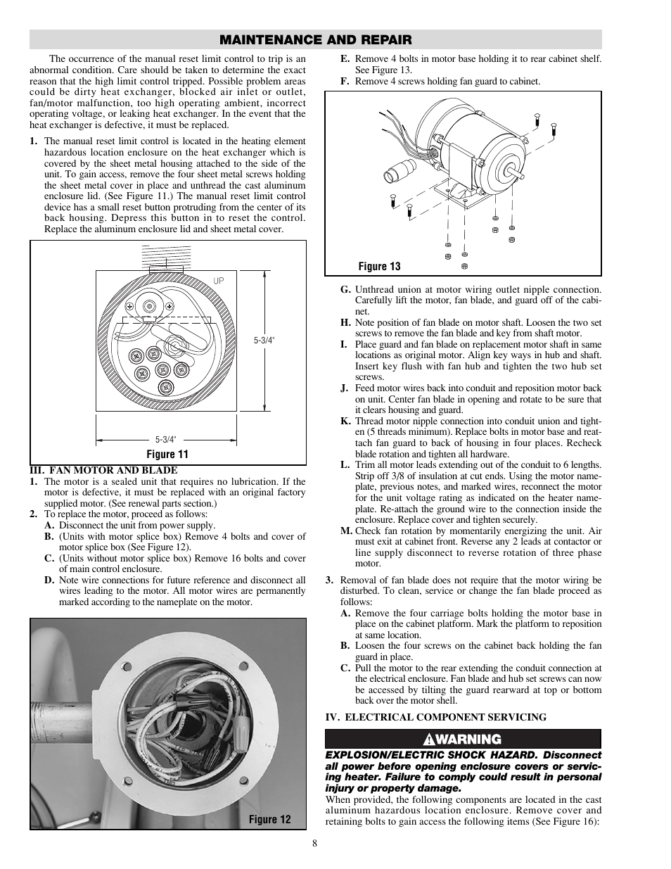Maintenance and repair | Chromalox PF490-5 User Manual | Page 8 / 12