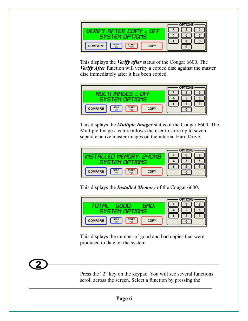 MF Digital Cougar 6600 Manual User Manual | Page 6 / 33