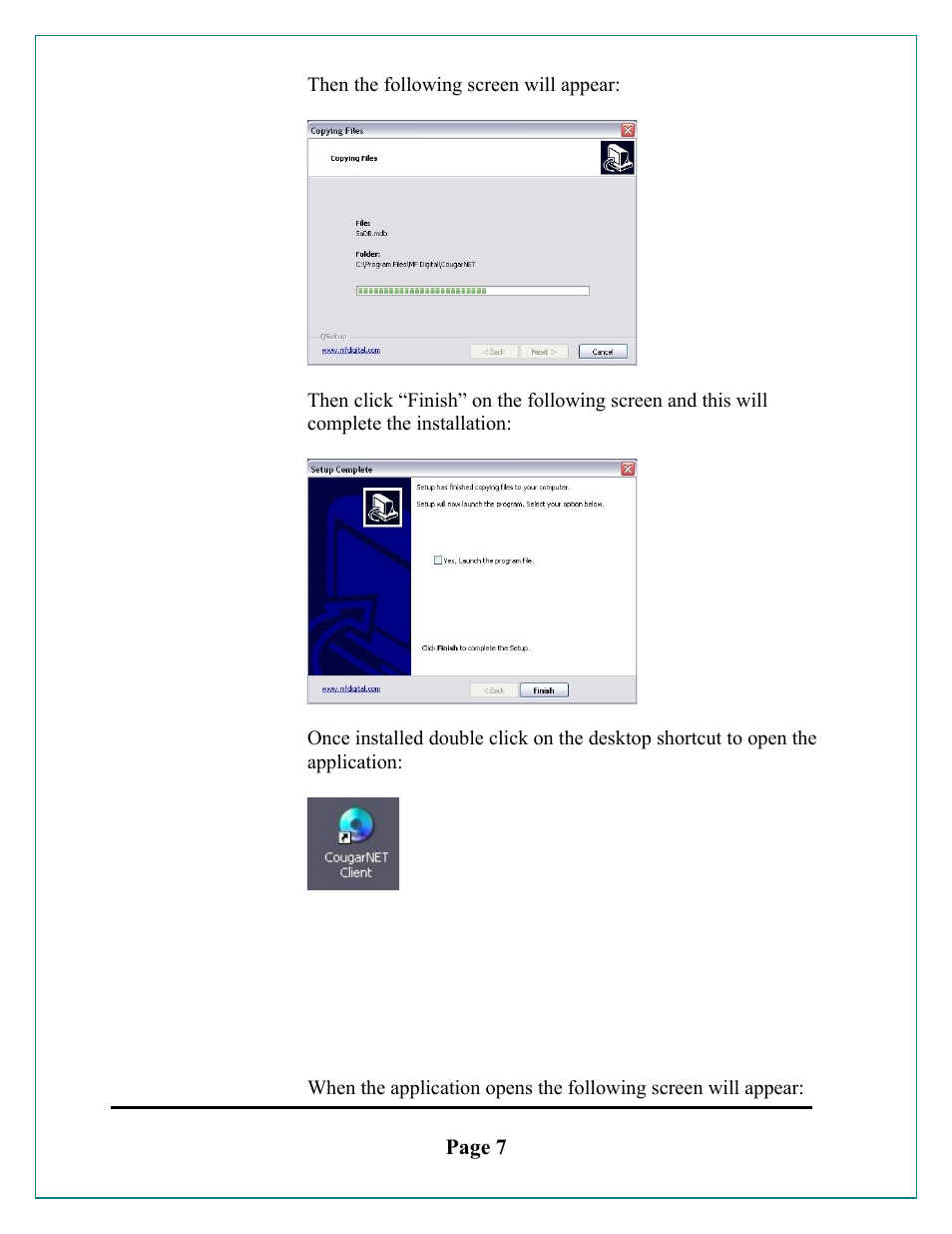 MF Digital Cougar 6600 Client User Manual | Page 7 / 10
