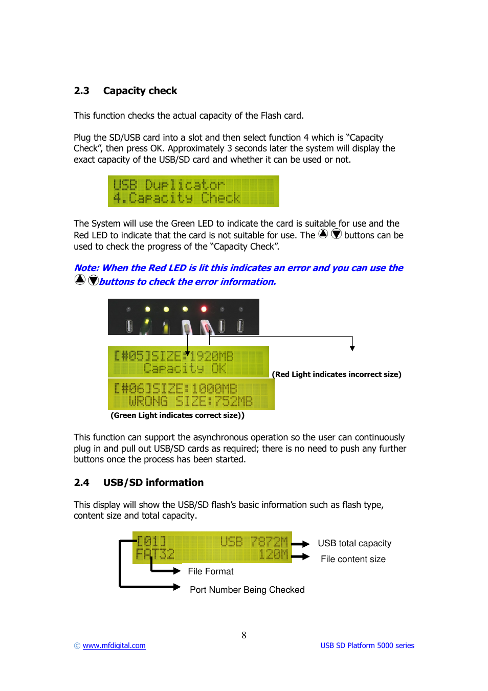 MF Digital USB SD 5000 Platform Series User Manual | Page 8 / 16