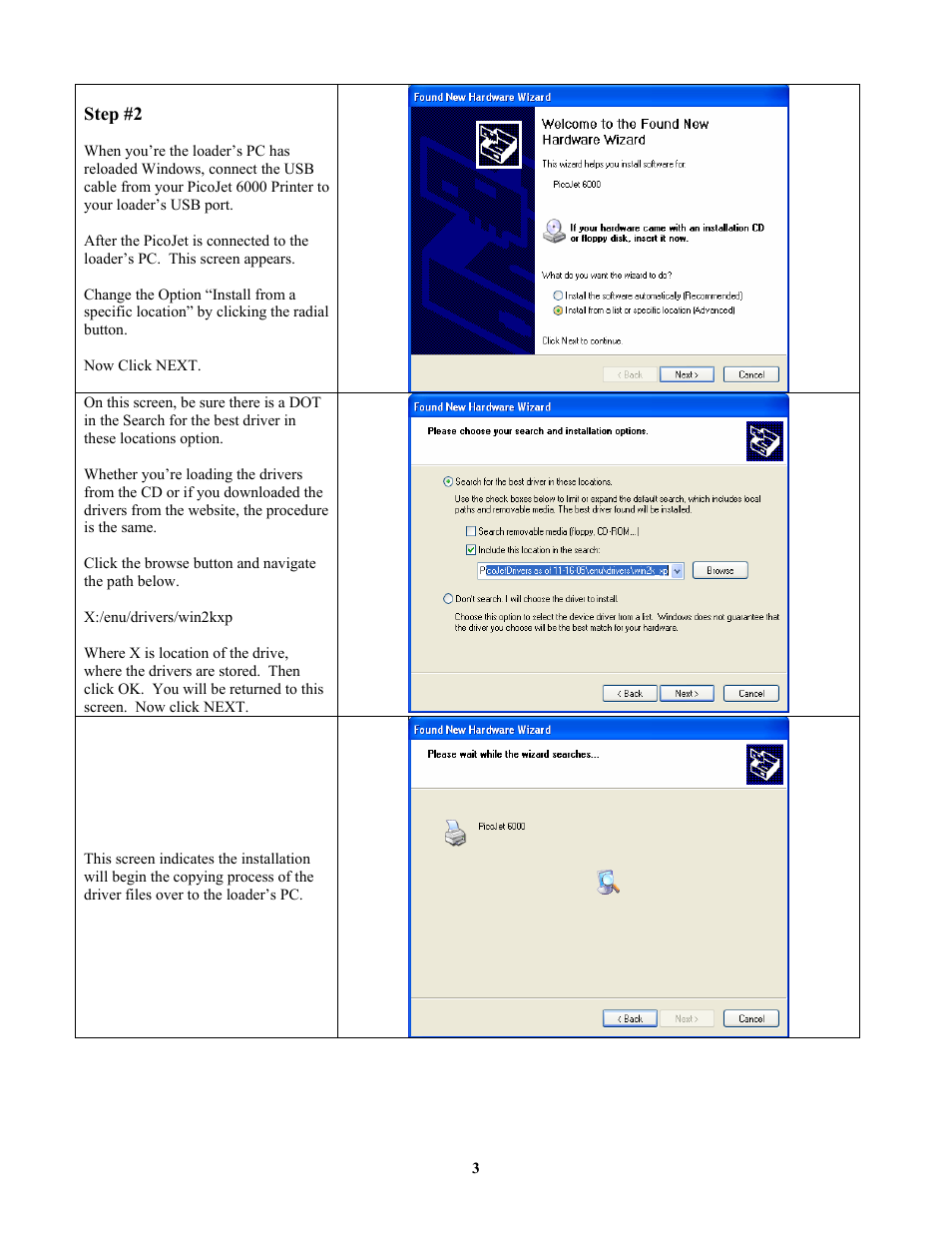 MF Digital PicoJet Driver Installation Guide User Manual | Page 3 / 5