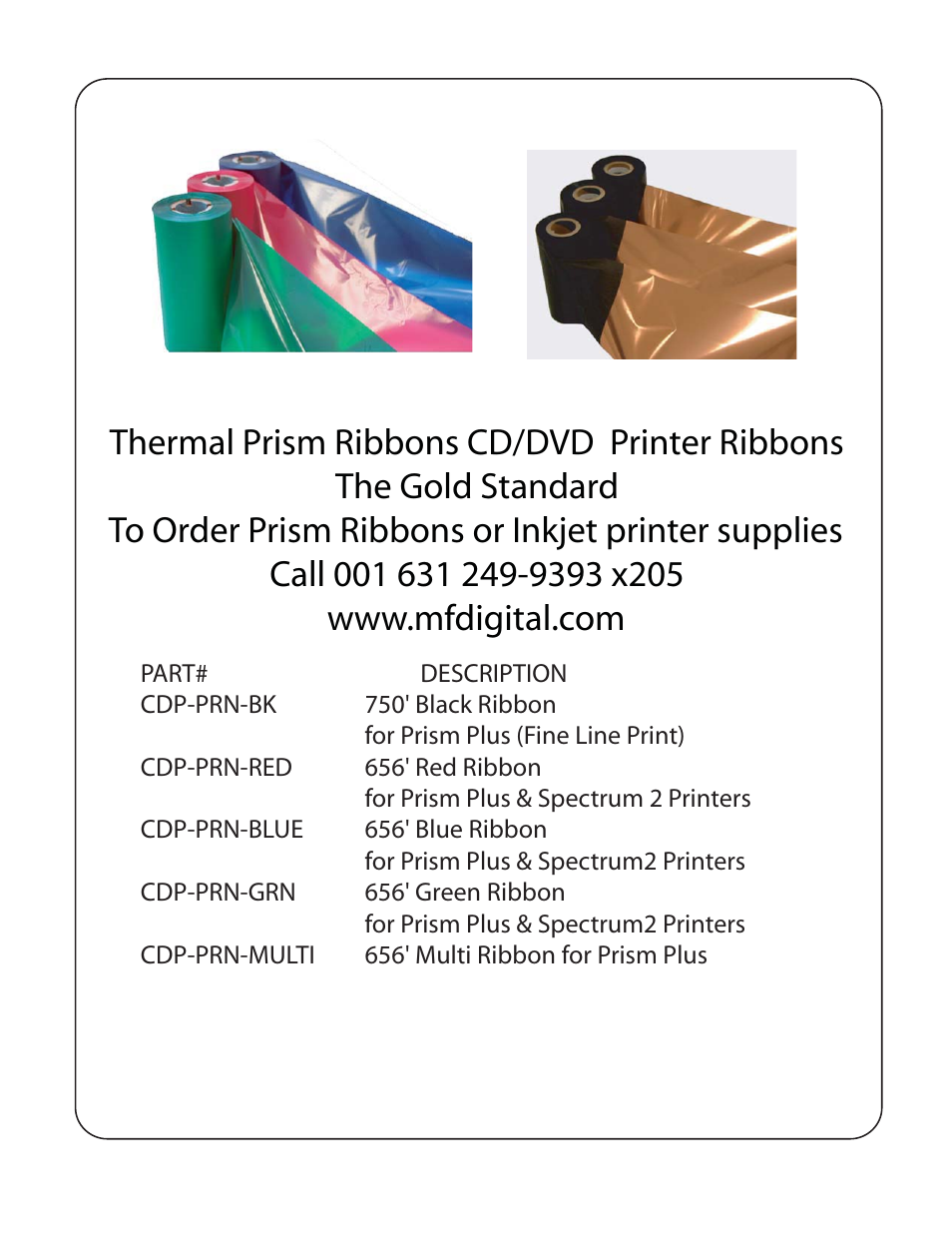 MF Digital Prism Plus SureThing Setup Guide User Manual | Page 12 / 12