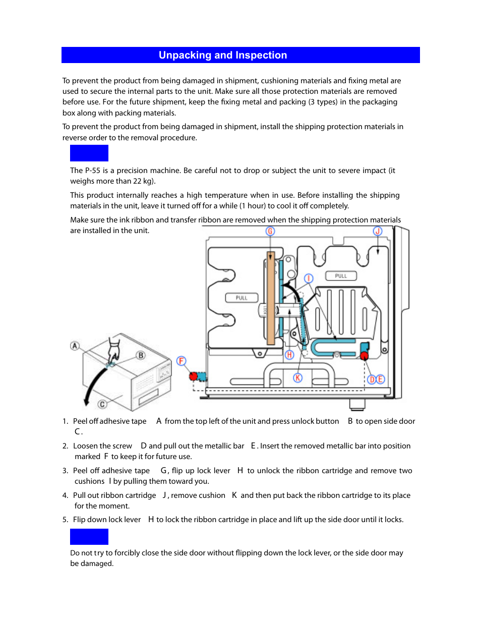 Unpacking and inspection | MF Digital Teaс P55 SureThing Setup Guide User Manual | Page 3 / 20