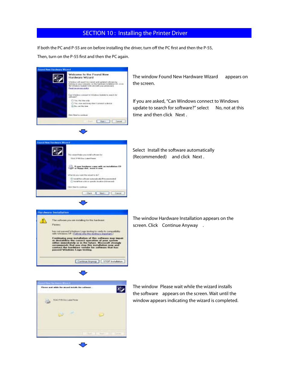 MF Digital Teaс P55 SureThing Setup Guide User Manual | Page 6 / 20