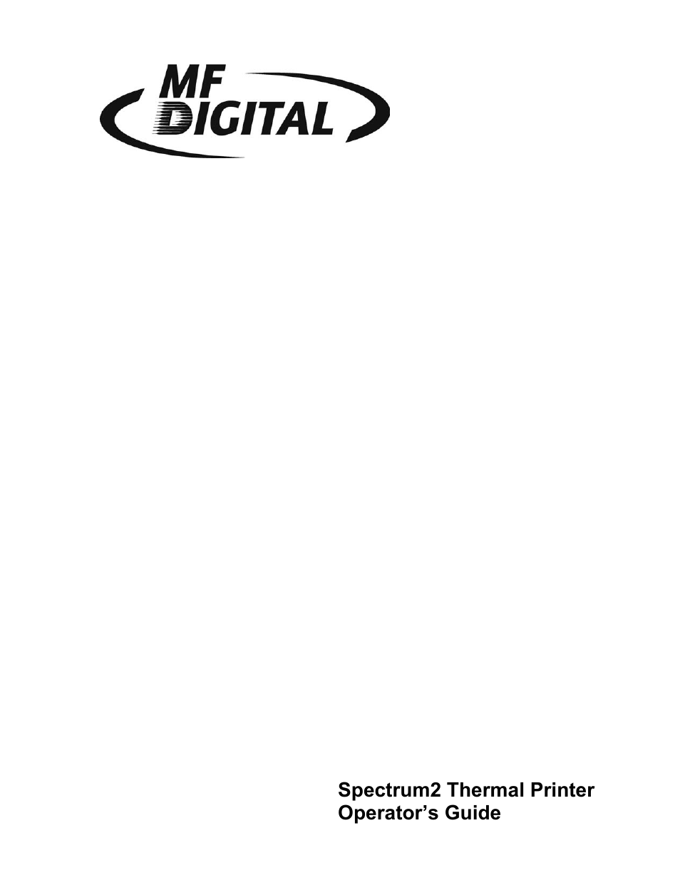 MF Digital Spectrum 2 Thermal User Manual | 77 pages