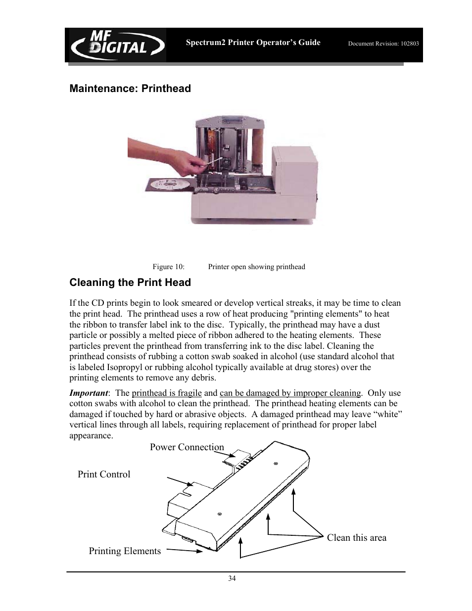 MF Digital Spectrum 2 Thermal User Manual | Page 35 / 77