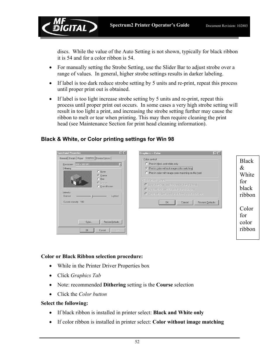 MF Digital Spectrum 2 Thermal User Manual | Page 53 / 77