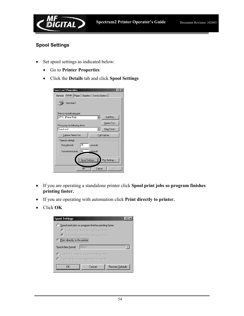 MF Digital Spectrum 2 Thermal User Manual | Page 55 / 77