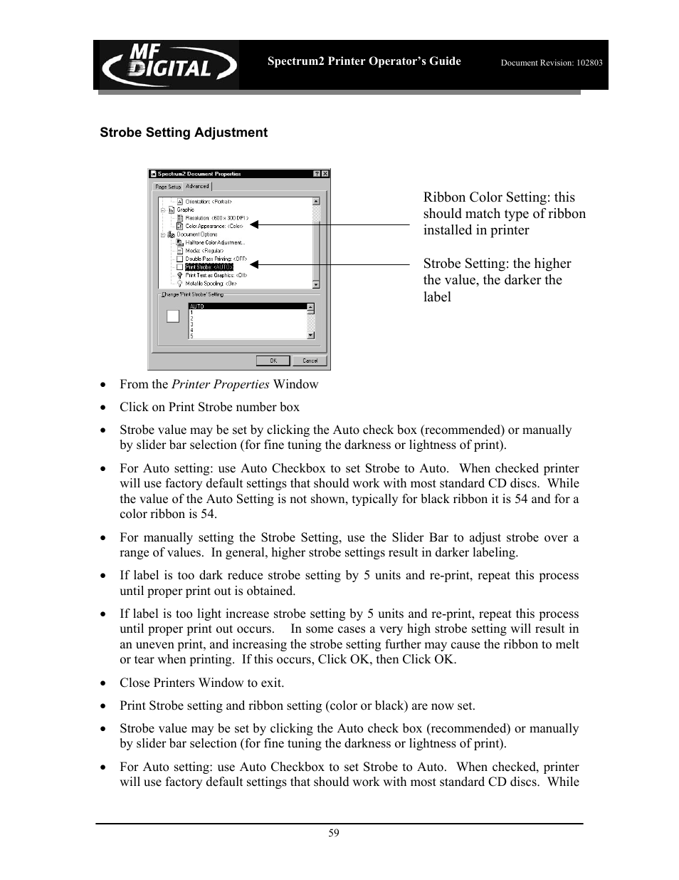MF Digital Spectrum 2 Thermal User Manual | Page 60 / 77