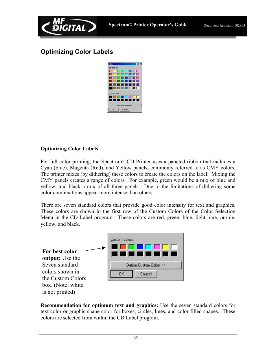 MF Digital Spectrum 2 Thermal User Manual | Page 63 / 77