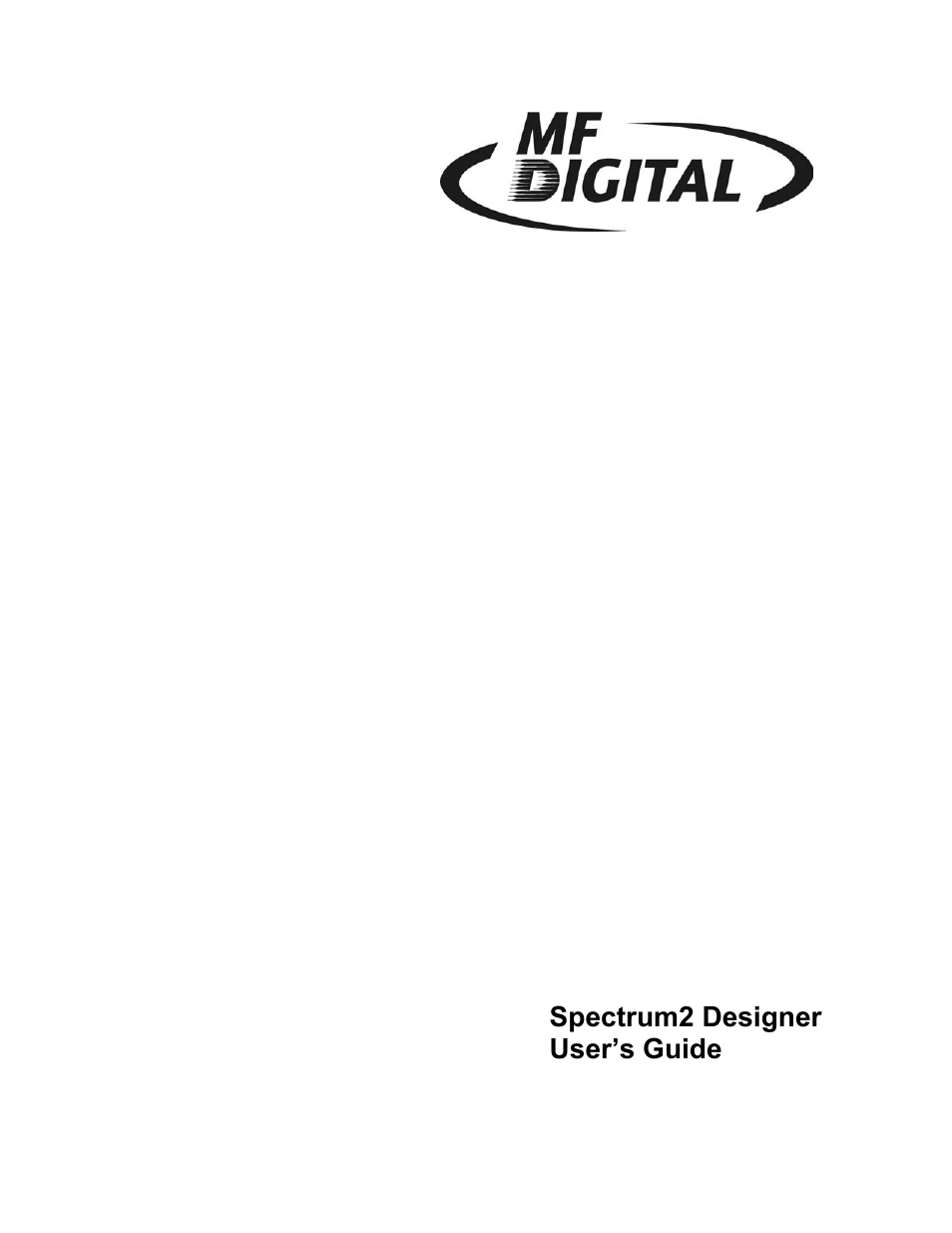 MF Digital Spectrum 2 Designer User Manual | 37 pages