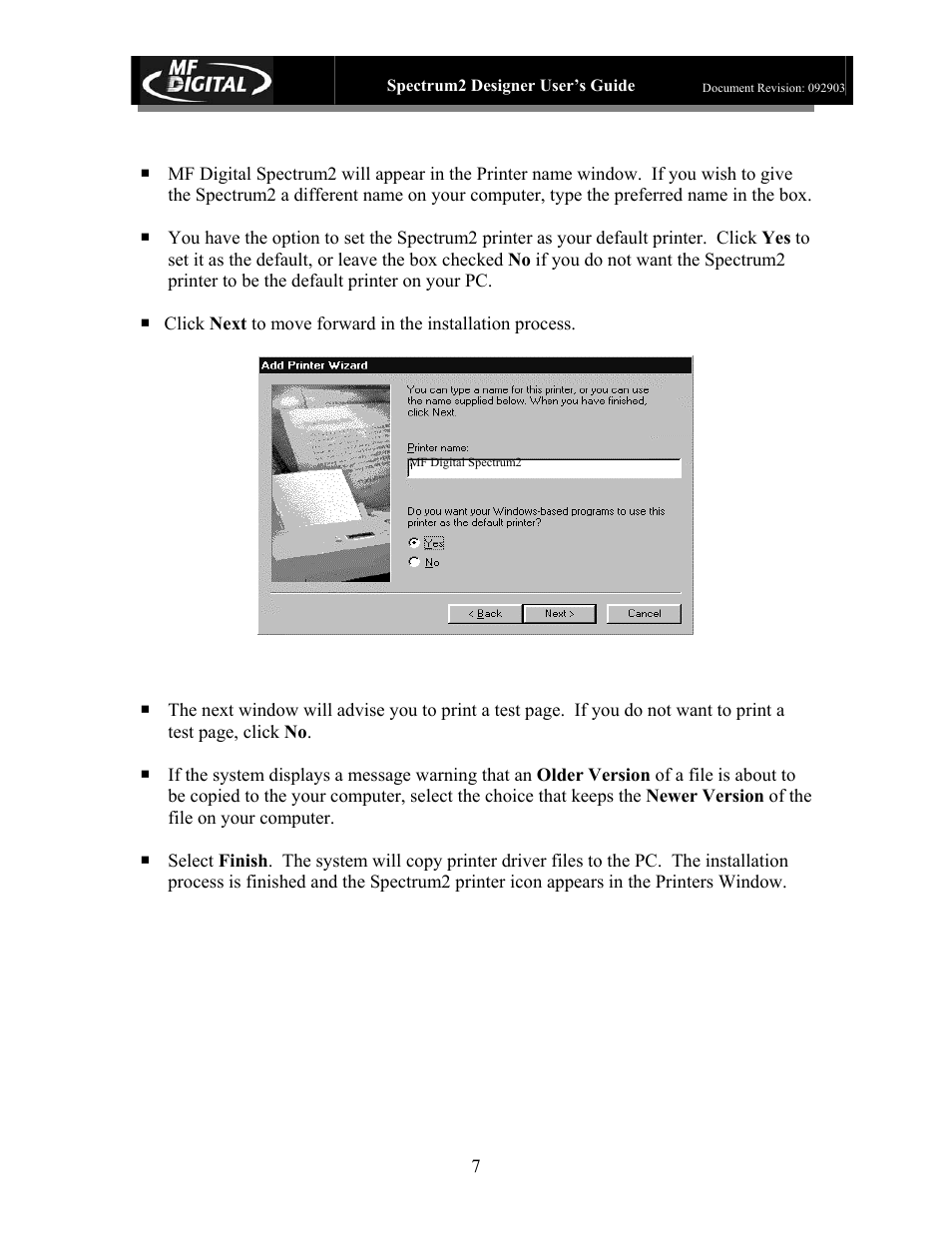 MF Digital Spectrum 2 Designer User Manual | Page 8 / 37