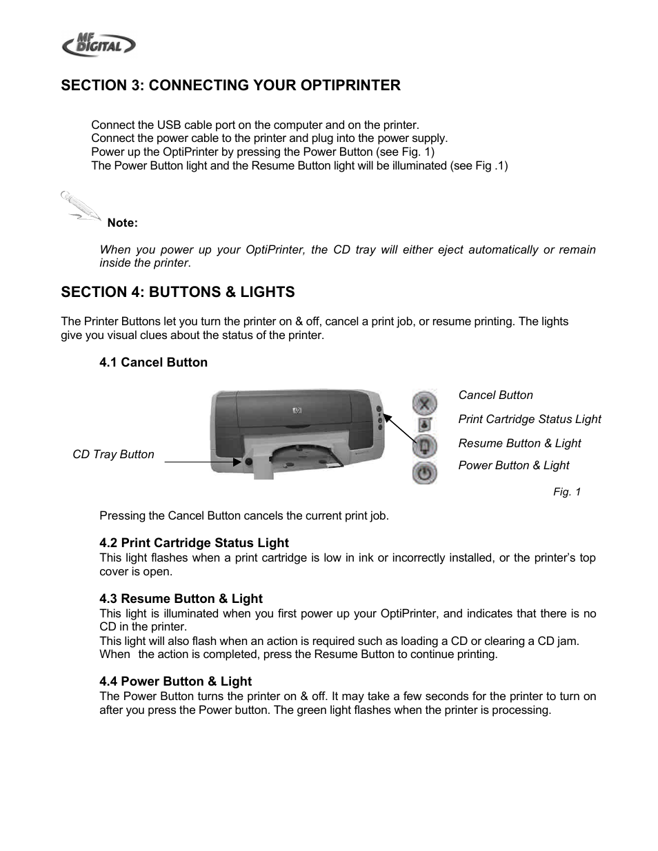 MF Digital OptiEC Inkjet Manual User Manual | Page 9 / 34