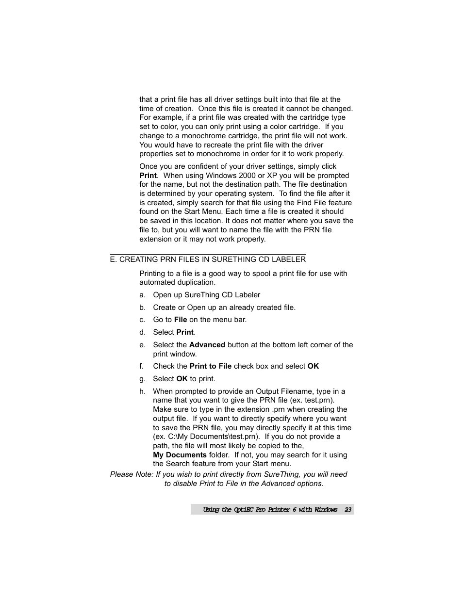 MF Digital OptiEC Pro 6 User Manual | Page 27 / 35
