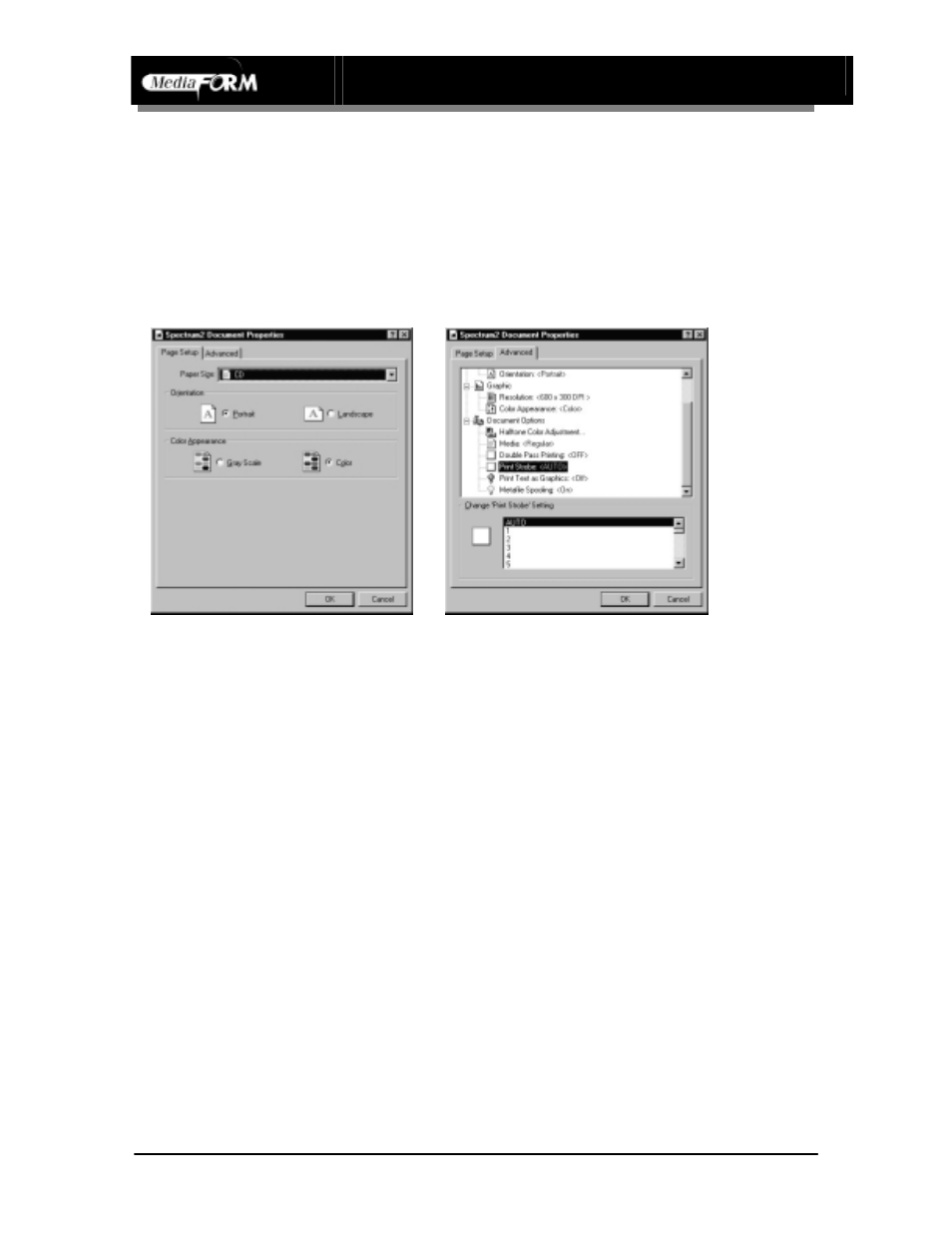 Printer driver settings: win nt 4.0 | MF Digital Spectrum 2 Thermal (Rev: 03/05/01) User Manual | Page 58 / 73