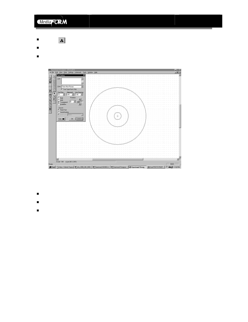 MF Digital Spectrum Designer Software for Spectrum 2 Thermal Printer (Rev: 03/05/01) User Manual | Page 23 / 37