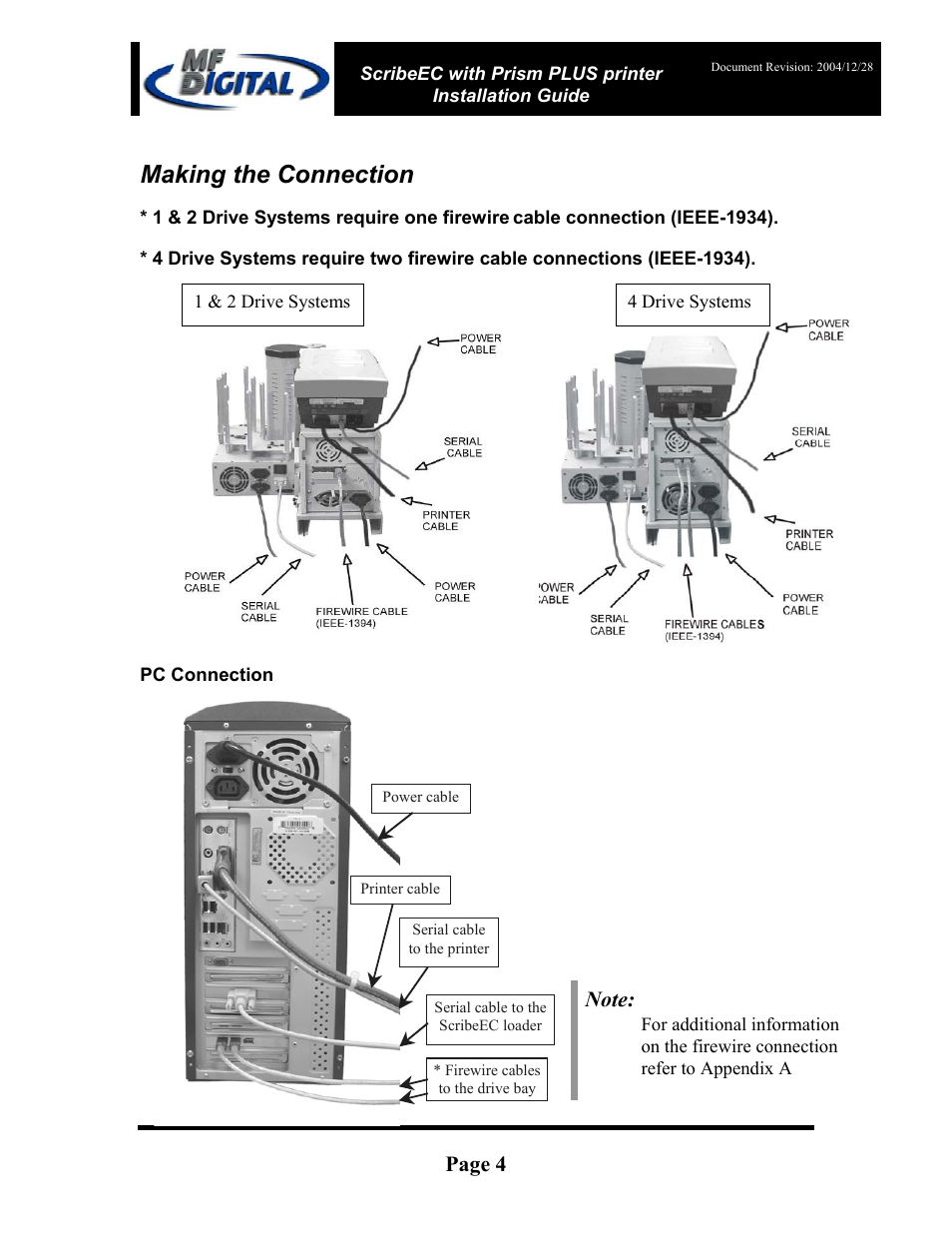 Making the connection, Page 4 | MF Digital Prism Plus Thermal User Manual | Page 4 / 14