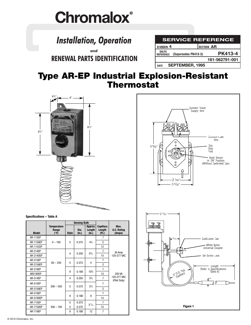 Chromalox PK413-4 User Manual | 6 pages