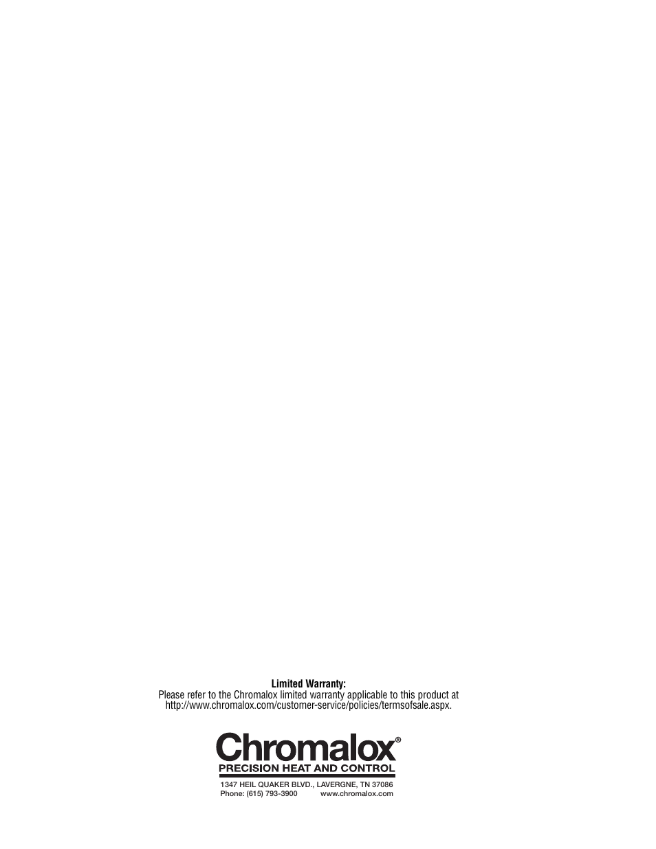 Chromalox PK413-4 User Manual | Page 6 / 6