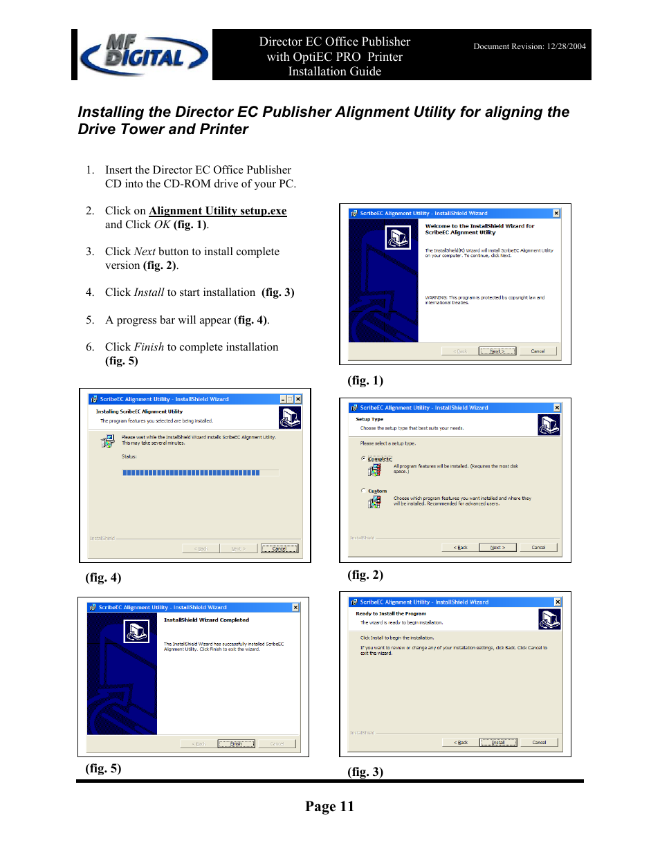 Page 11, Aligning the drive tower and printer | MF Digital DirectorEC OP OptiEC PRO User Manual | Page 11 / 14