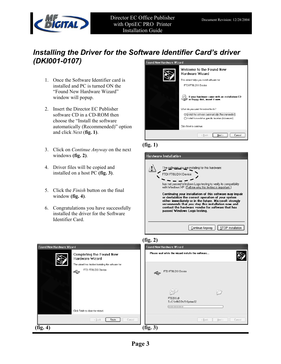 Page 3 | MF Digital DirectorEC OP OptiEC PRO User Manual | Page 3 / 14