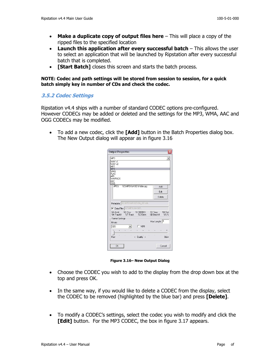 Odec, Ettings | MF Digital Ripstation v4.4.15.0 User Manual | Page 27 / 34