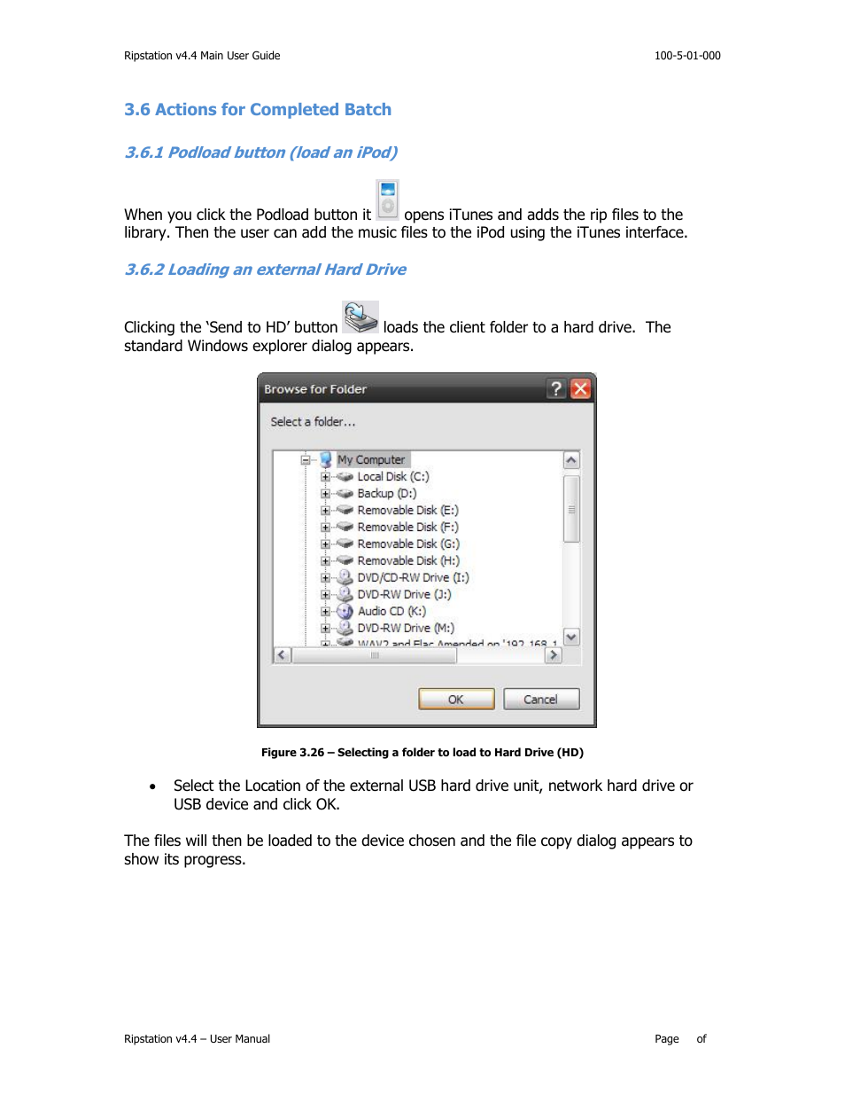 Ctions for, Ompleted, Atch | Odload button, Load an i, Oading an external, Rive | MF Digital Ripstation v4.4.15.0 User Manual | Page 32 / 34