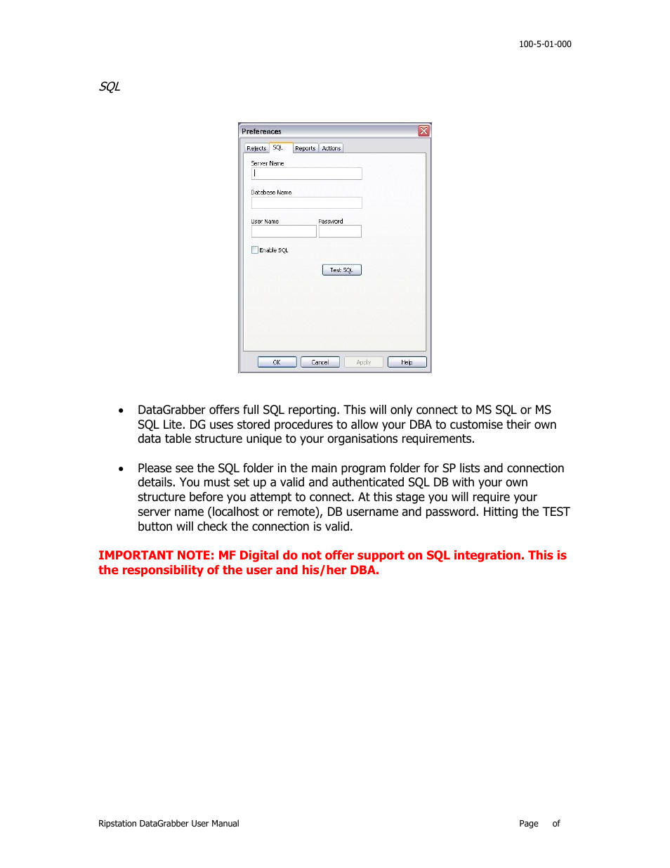 MF Digital Ripstation DataGrabber V1.0.35.0 User Manual | Page 18 / 23