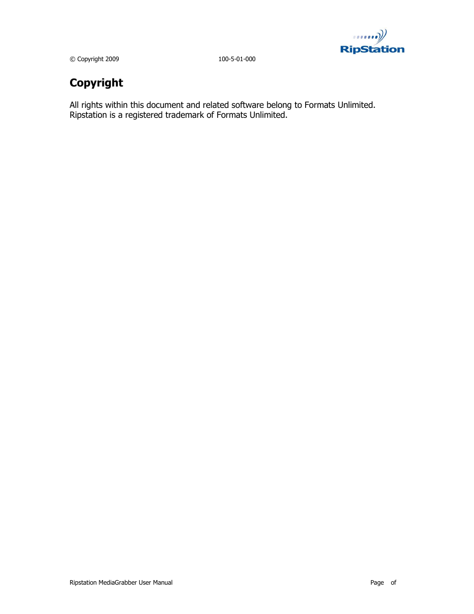 Copyright | MF Digital Ripstation MediaGrabber V1.0.35.0 User Manual | Page 2 / 28