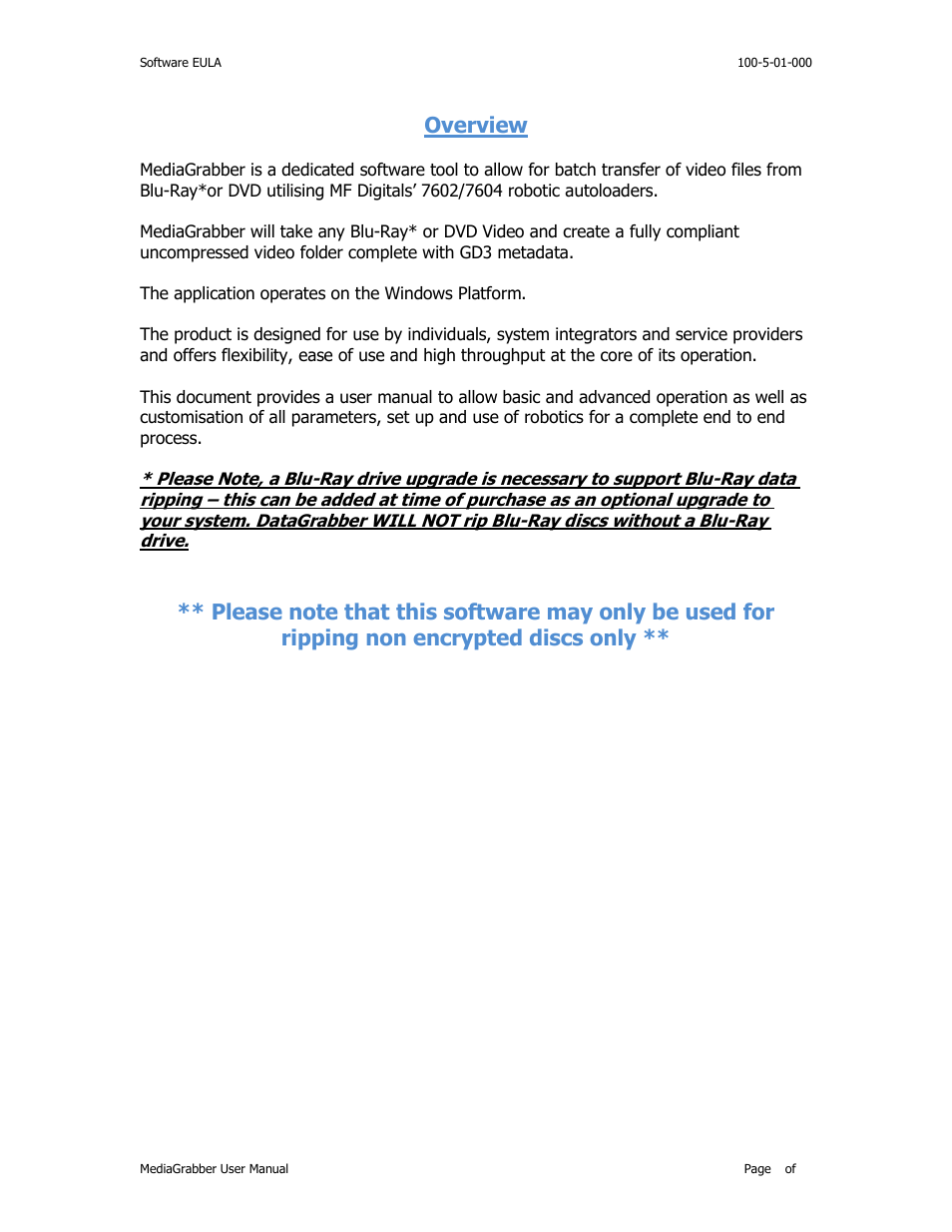 Overview | MF Digital Ripstation MediaGrabber V1.0.35.0 User Manual | Page 5 / 28