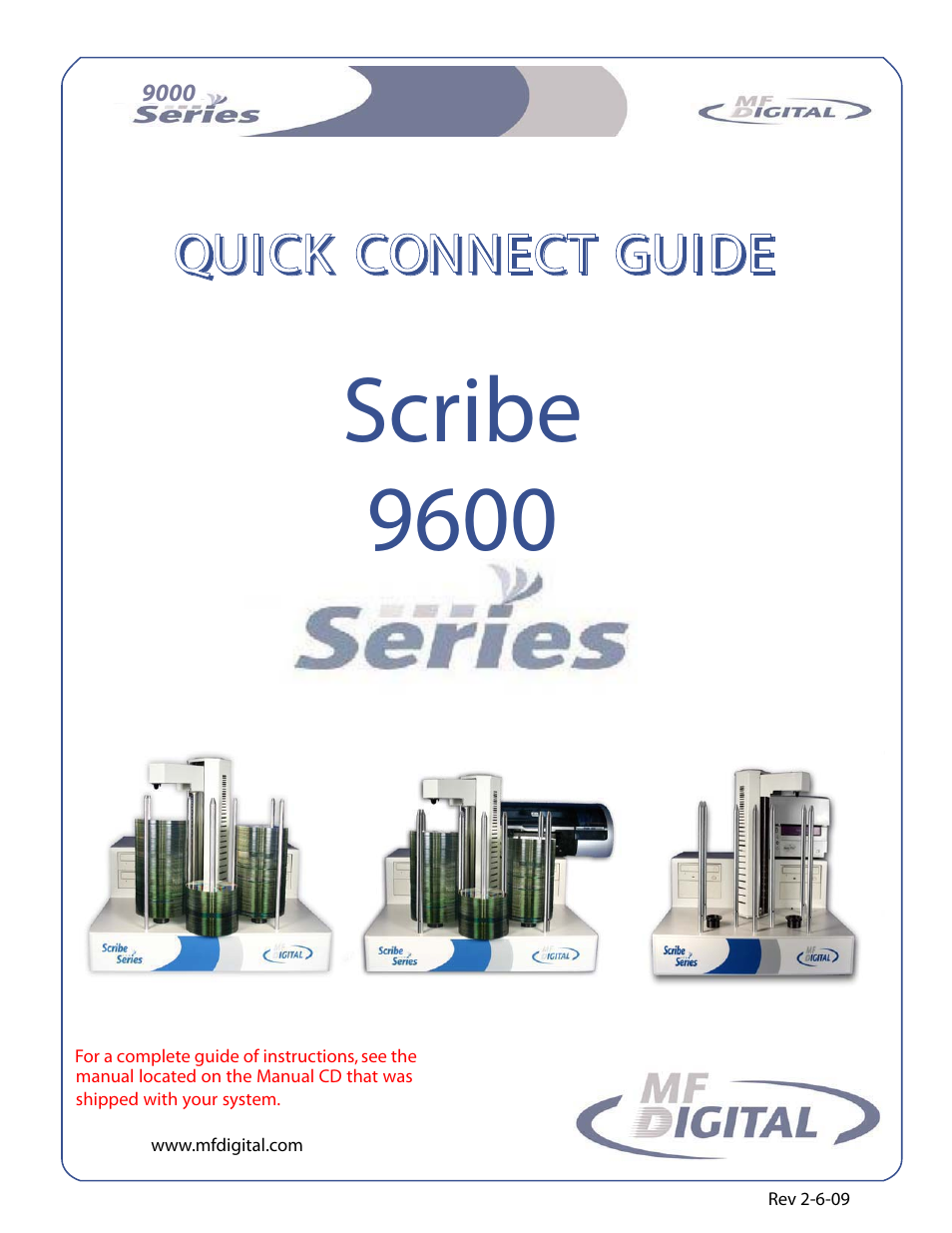 MF Digital SCRIBE 9600 User Manual | 12 pages