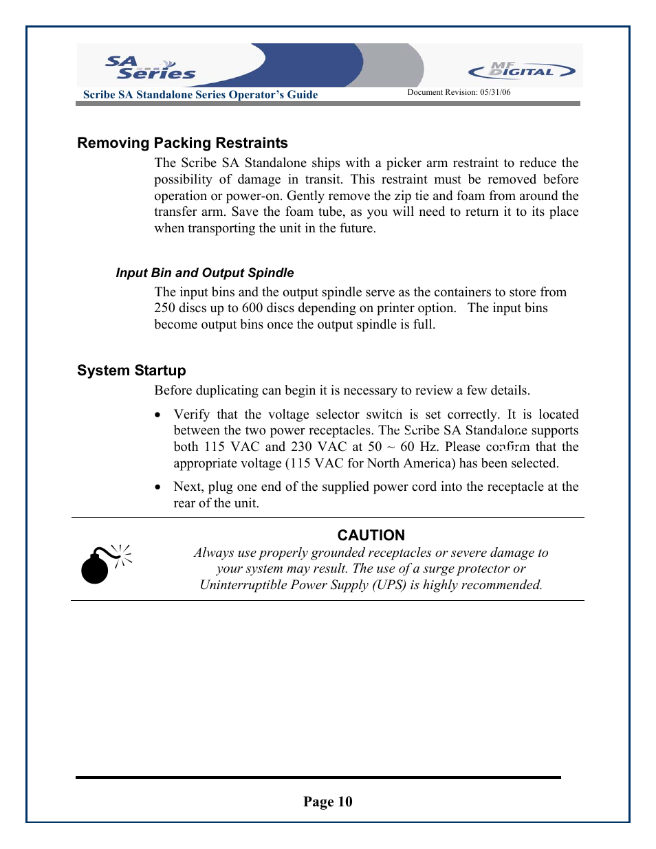 MF Digital SCRIBE SA 3000 User Manual | Page 10 / 72