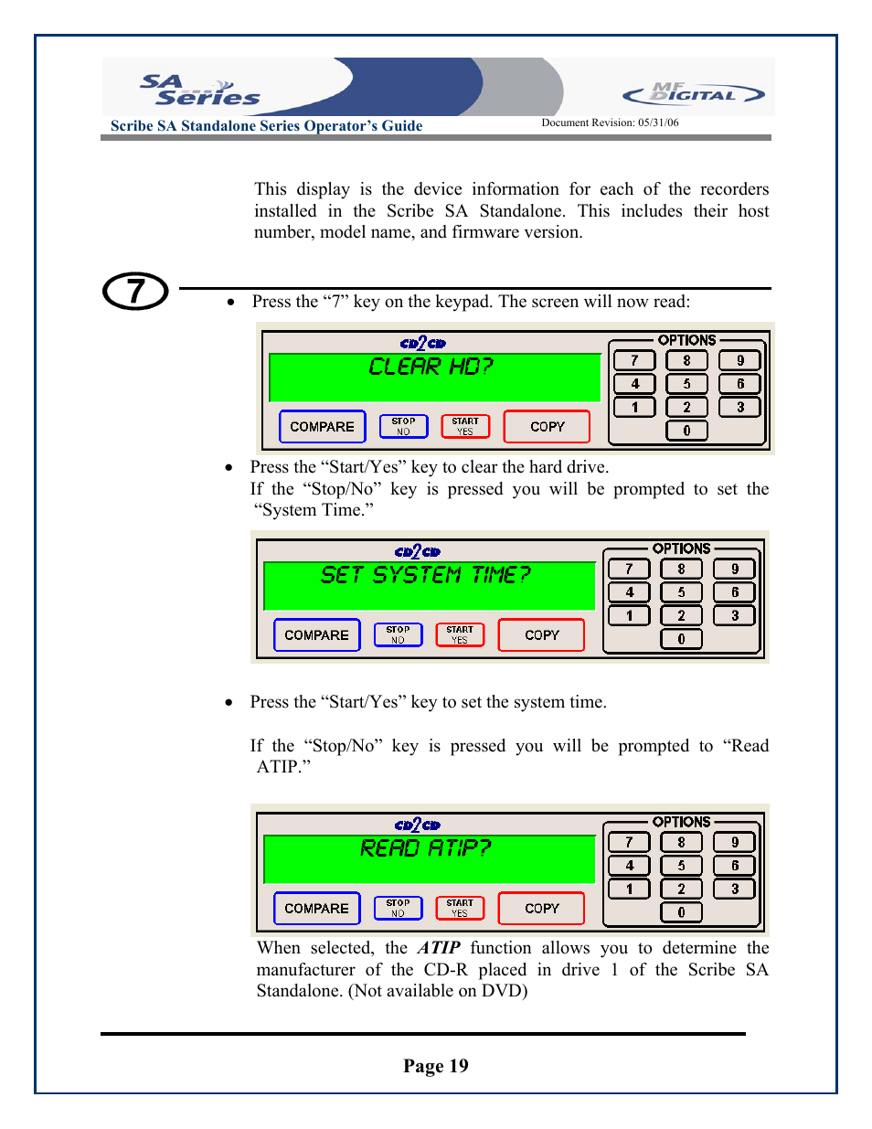 Page 19 | MF Digital SCRIBE SA 3000 User Manual | Page 19 / 72