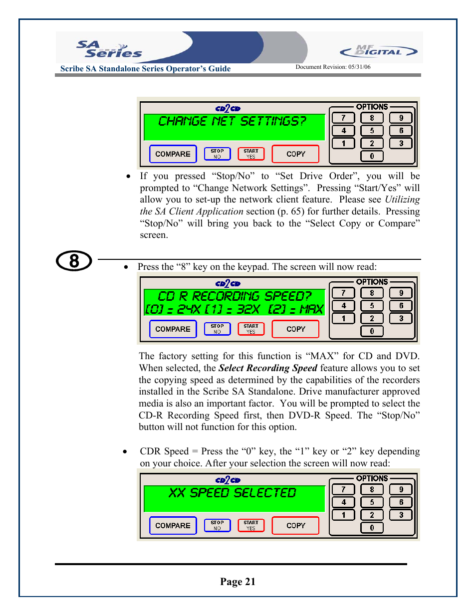 Page 21 | MF Digital SCRIBE SA 3000 User Manual | Page 21 / 72