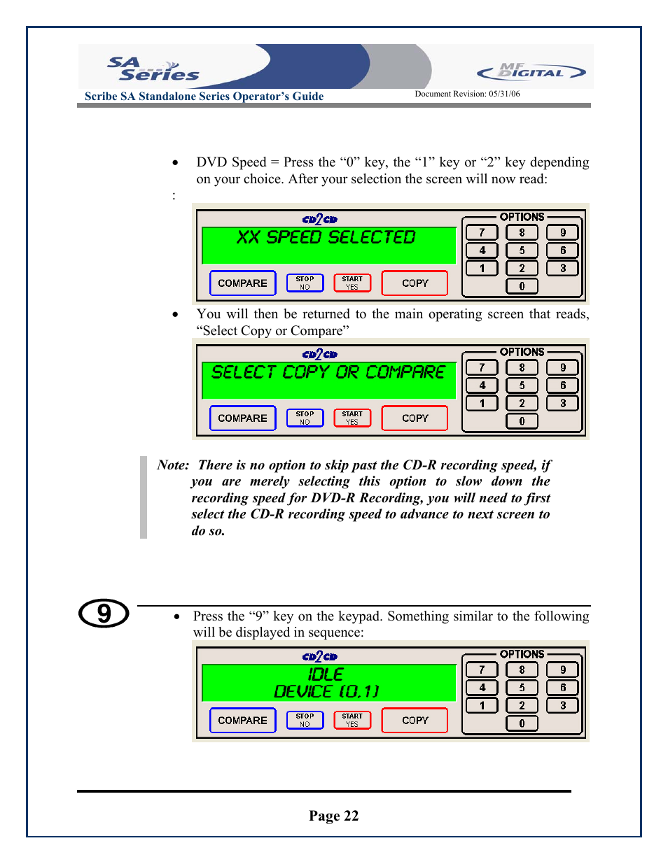 Page 22 | MF Digital SCRIBE SA 3000 User Manual | Page 22 / 72