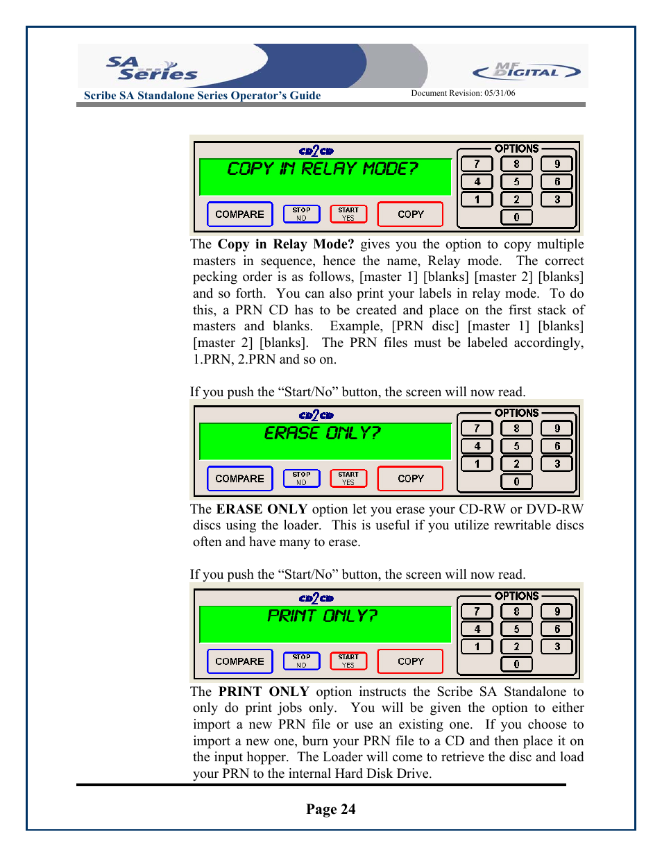 Page 24 | MF Digital SCRIBE SA 3000 User Manual | Page 24 / 72