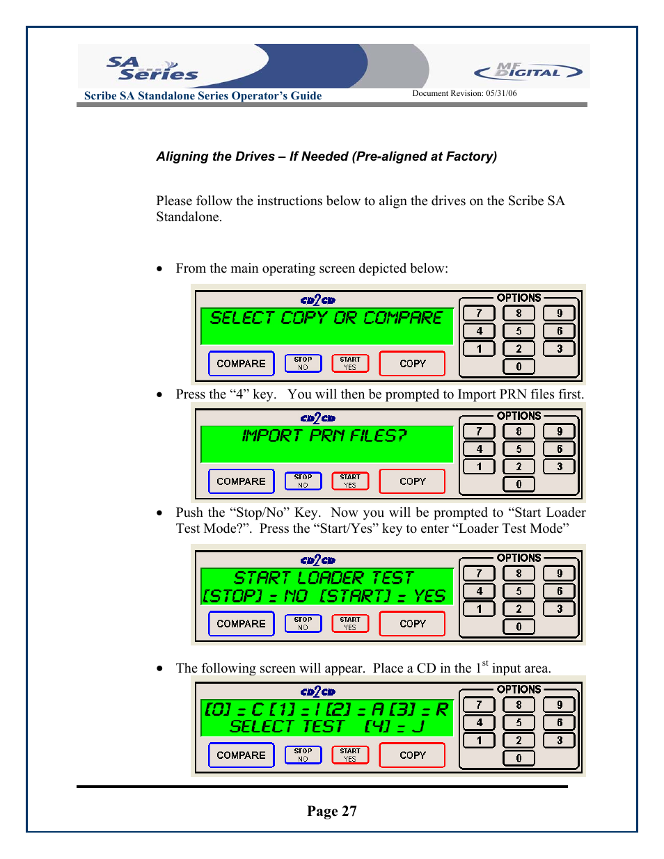 Page 27, Input area | MF Digital SCRIBE SA 3000 User Manual | Page 27 / 72