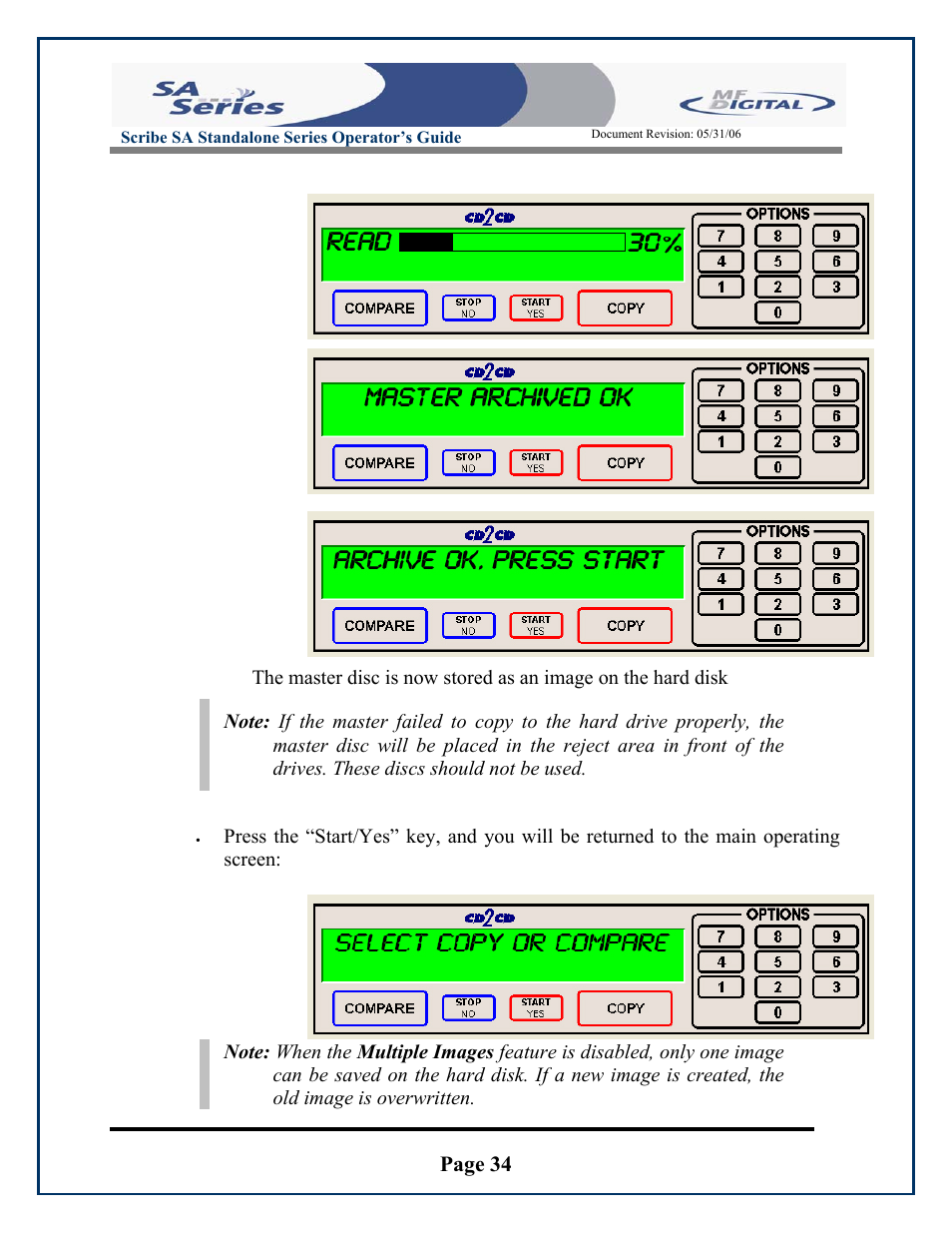 Page 34 | MF Digital SCRIBE SA 3000 User Manual | Page 34 / 72