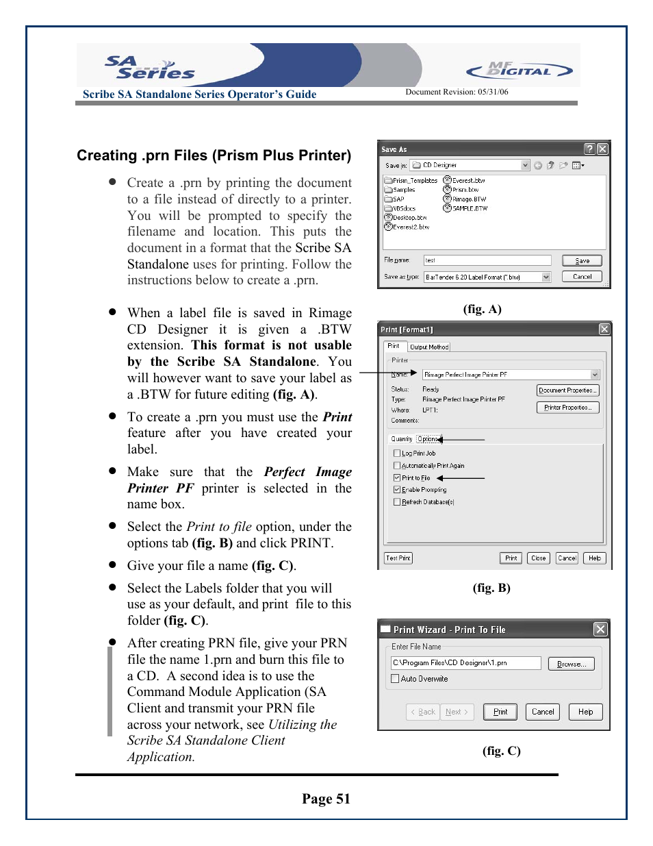 MF Digital SCRIBE SA 3000 User Manual | Page 51 / 72