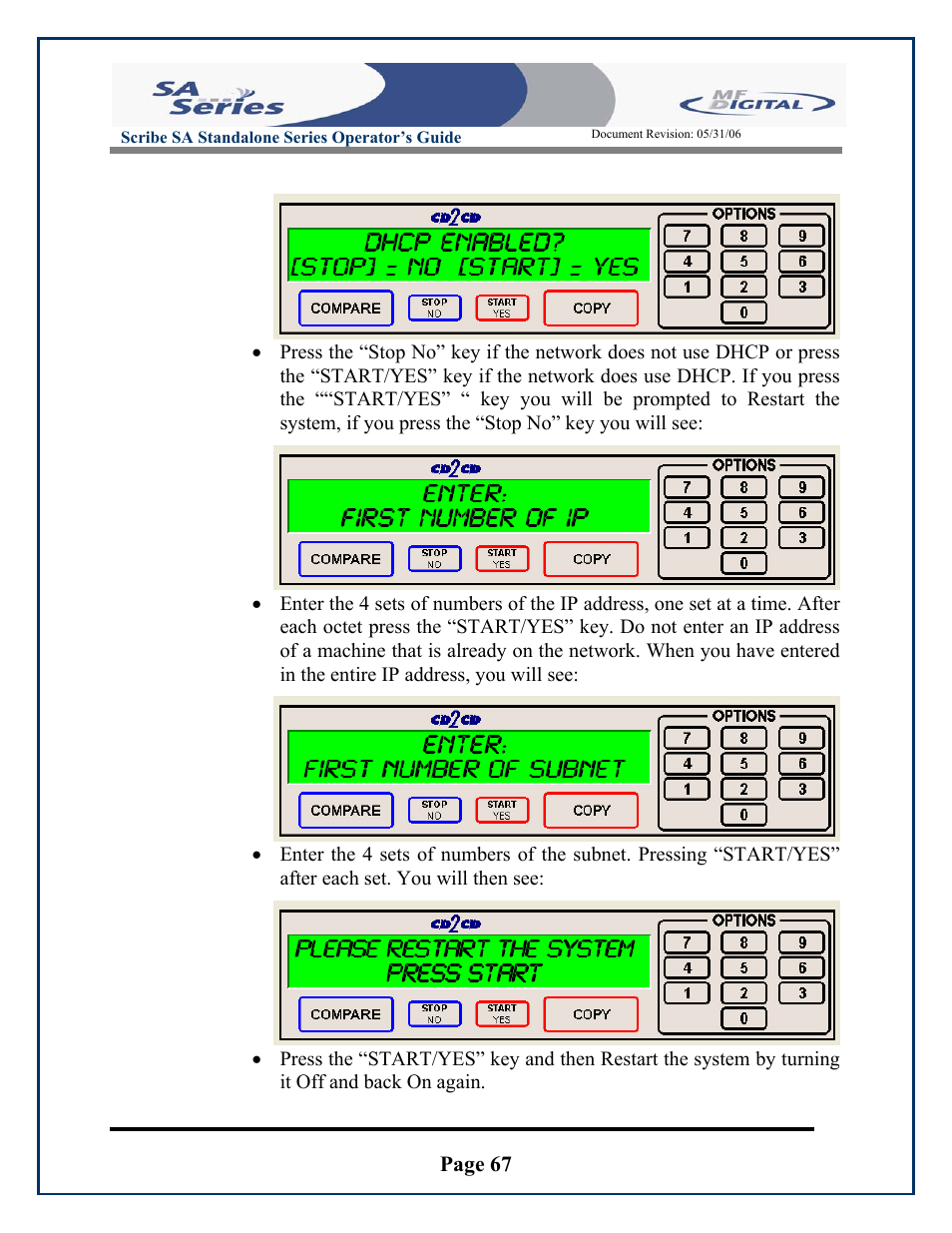 Page 67 | MF Digital SCRIBE SA 3000 User Manual | Page 67 / 72