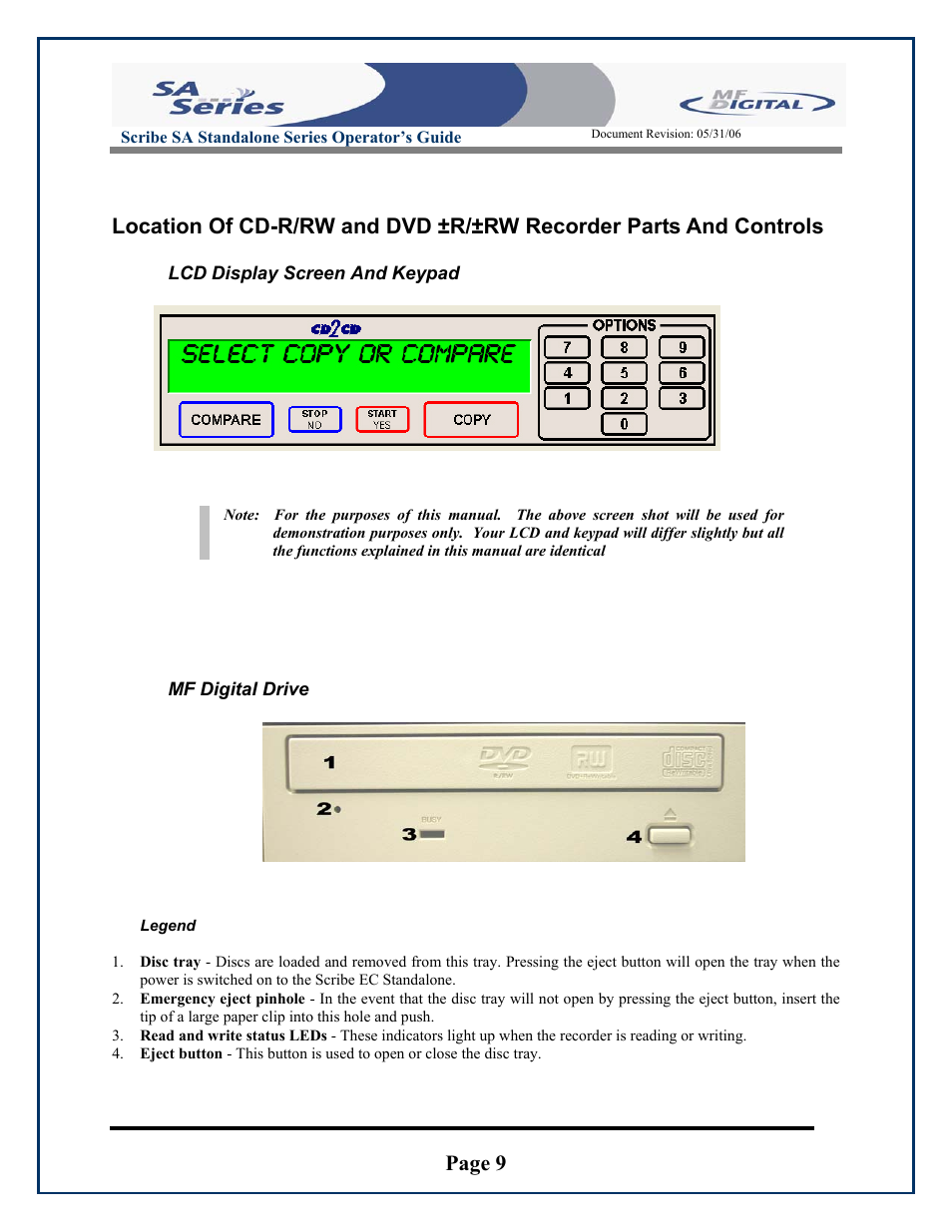 Page 9 | MF Digital SCRIBE SA 3000 User Manual | Page 9 / 72