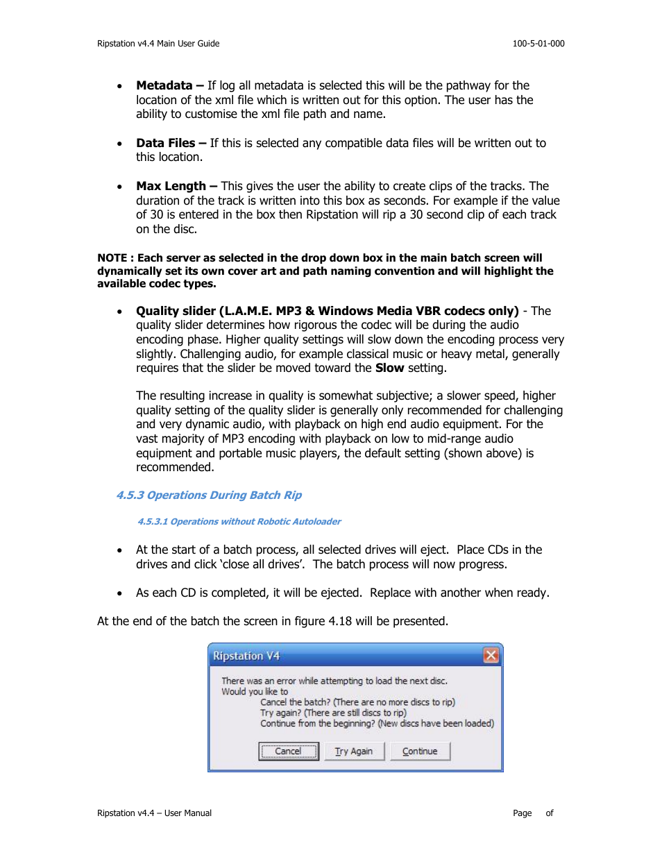 Perations, Uring, Atch | 1 operations without robotic autoloader | MF Digital Ripstation Lite v4.4.11.0 User Manual | Page 36 / 43
