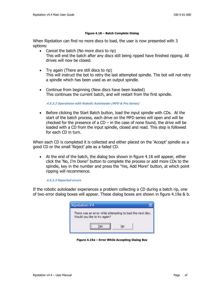 3 reported errors | MF Digital Ripstation Lite v4.4.11.0 User Manual | Page 37 / 43