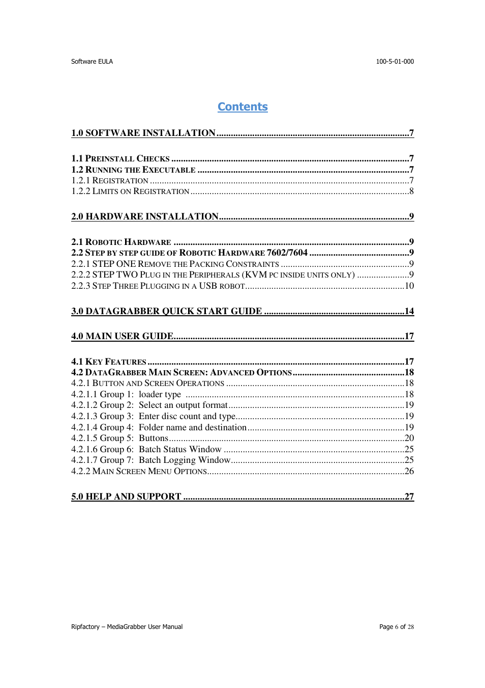 MF Digital Ripstation DataGrabber V1.0.29.0 User Manual | Page 6 / 28