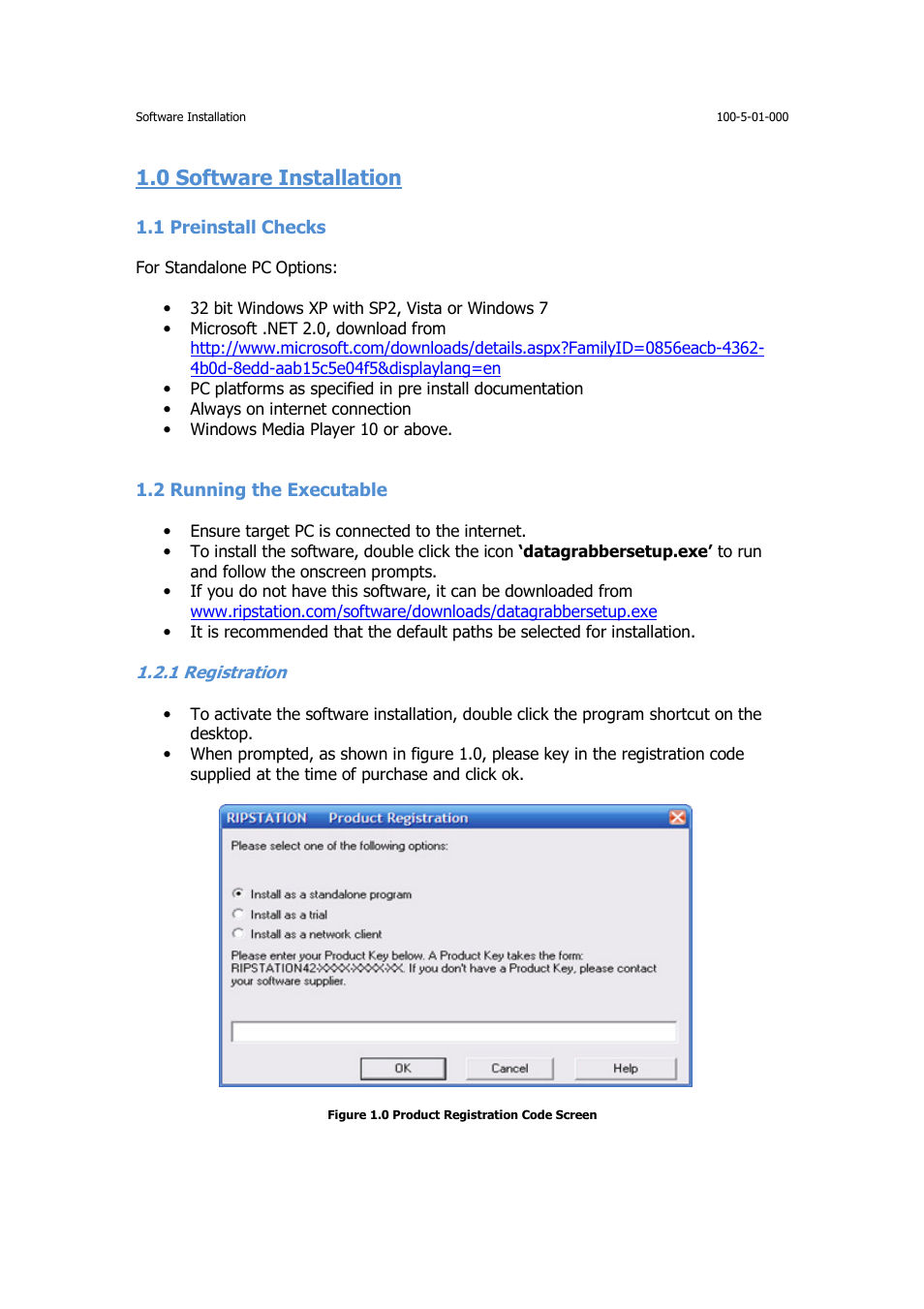 0 software installation | MF Digital Ripstation DataGrabber V1.0.29.0 User Manual | Page 7 / 28