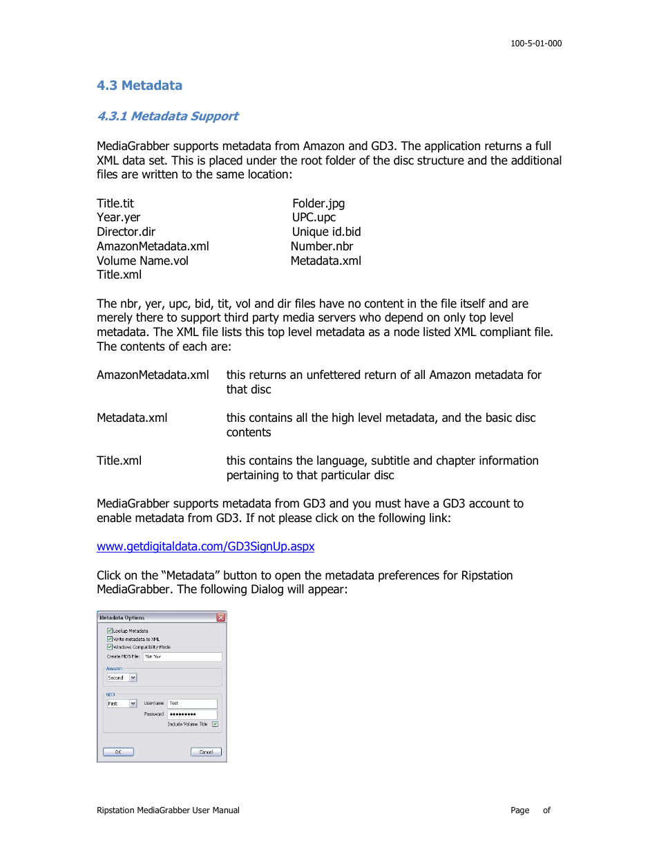 3 metadata 24, 1 metadata support 24, Etadata | Upport | MF Digital Ripstation MediaGrabber V1.0.29.0 User Manual | Page 24 / 33