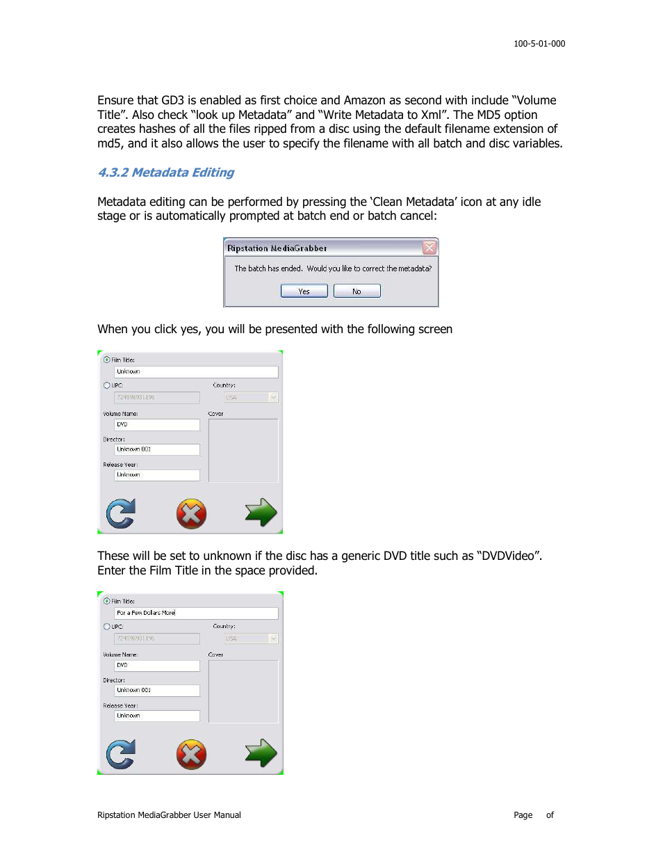 2 metadata editing 25, Etadata, Diting | MF Digital Ripstation MediaGrabber V1.0.29.0 User Manual | Page 25 / 33