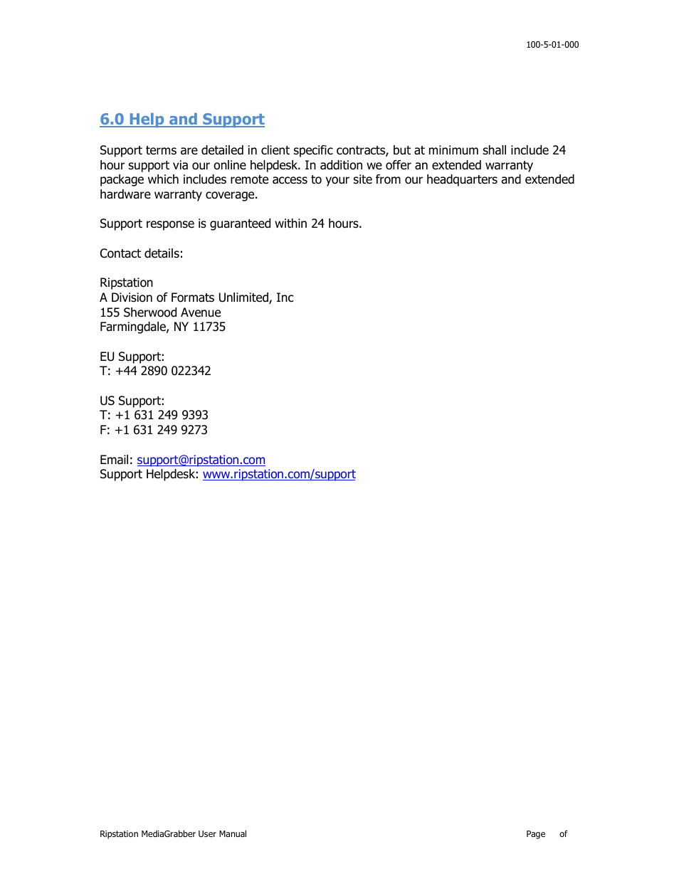 0 help and support 33, 0 help and support | MF Digital Ripstation MediaGrabber V1.0.29.0 User Manual | Page 33 / 33