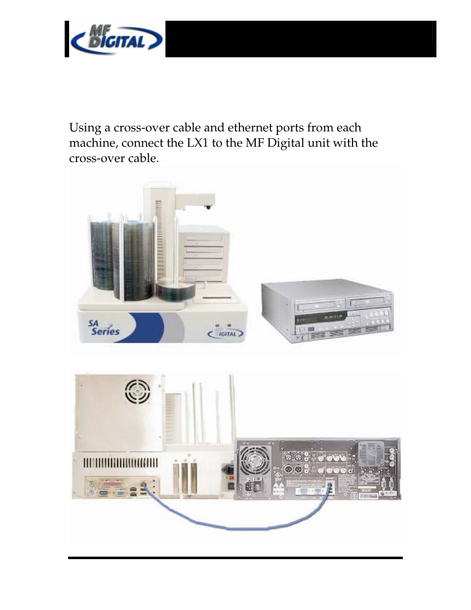 Connection | MF Digital SCRIBE SA LX1 & 3104 User Manual | Page 2 / 10