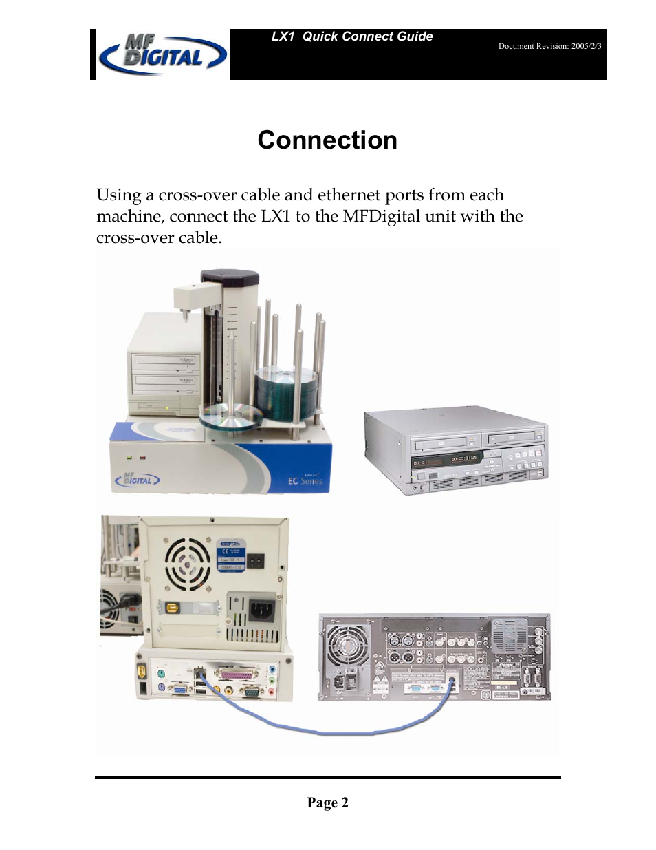 Connection, Page 2 | MF Digital SCRIBE ЕС LX1 & 3702 User Manual | Page 2 / 10